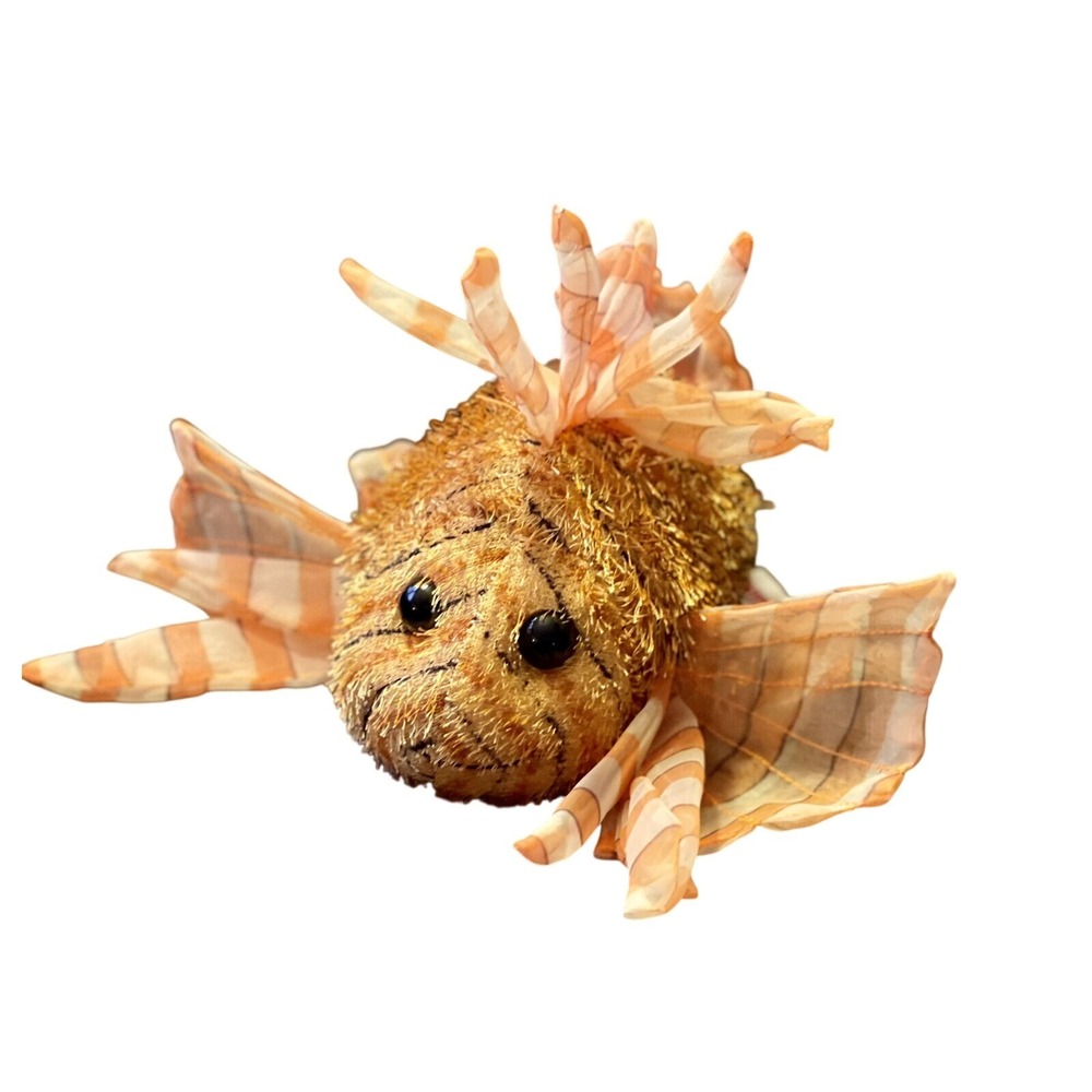 Ganz Webkinz Lionfish Plush Orange Striped Fish Retired Stuffed Animal Toy HM245
